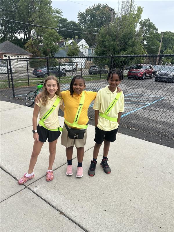 three children on the safety squad